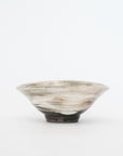 【Hideki Yamamoto】Glass glazed morning glory shaped bowl Small