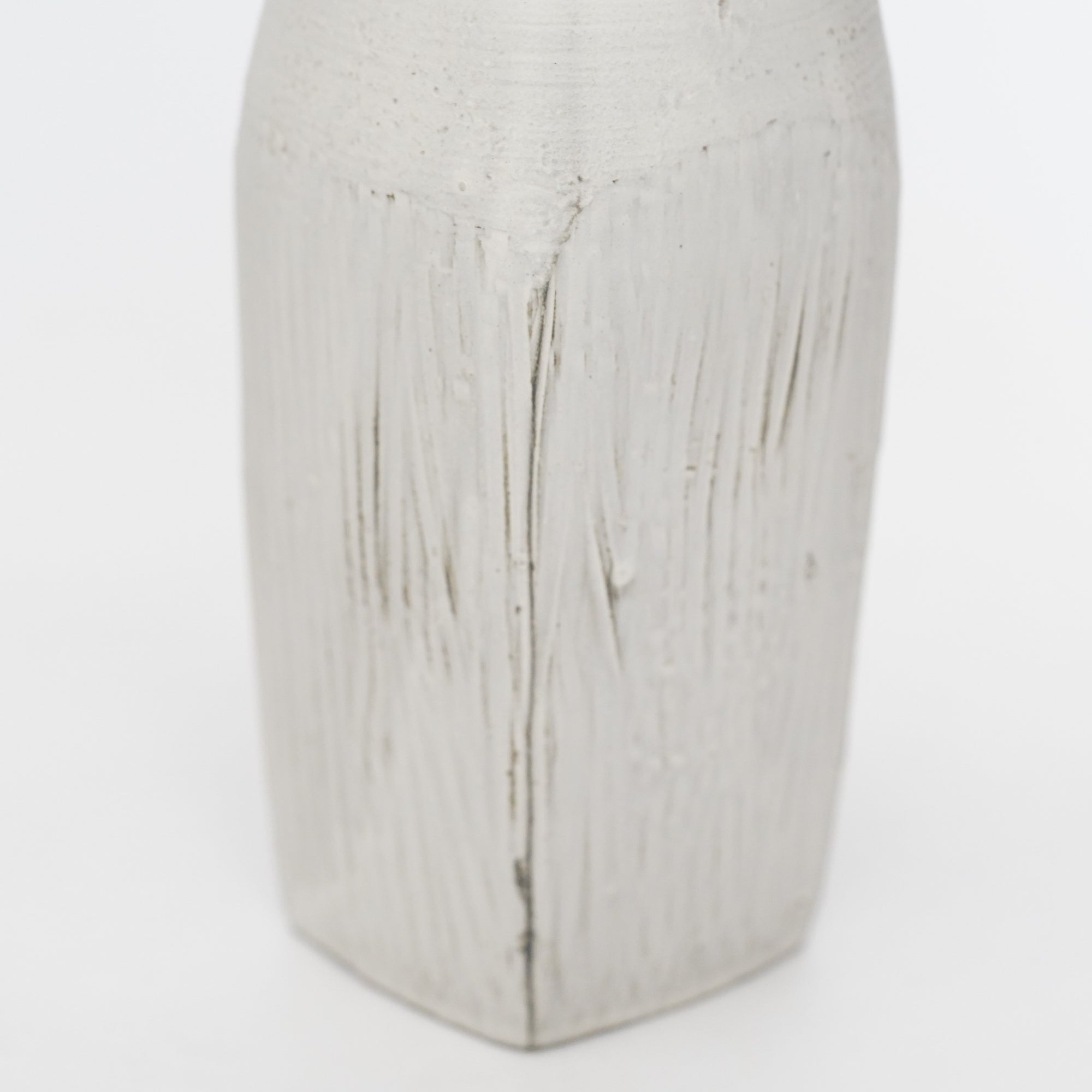 【野口悦士】白陶角瓶