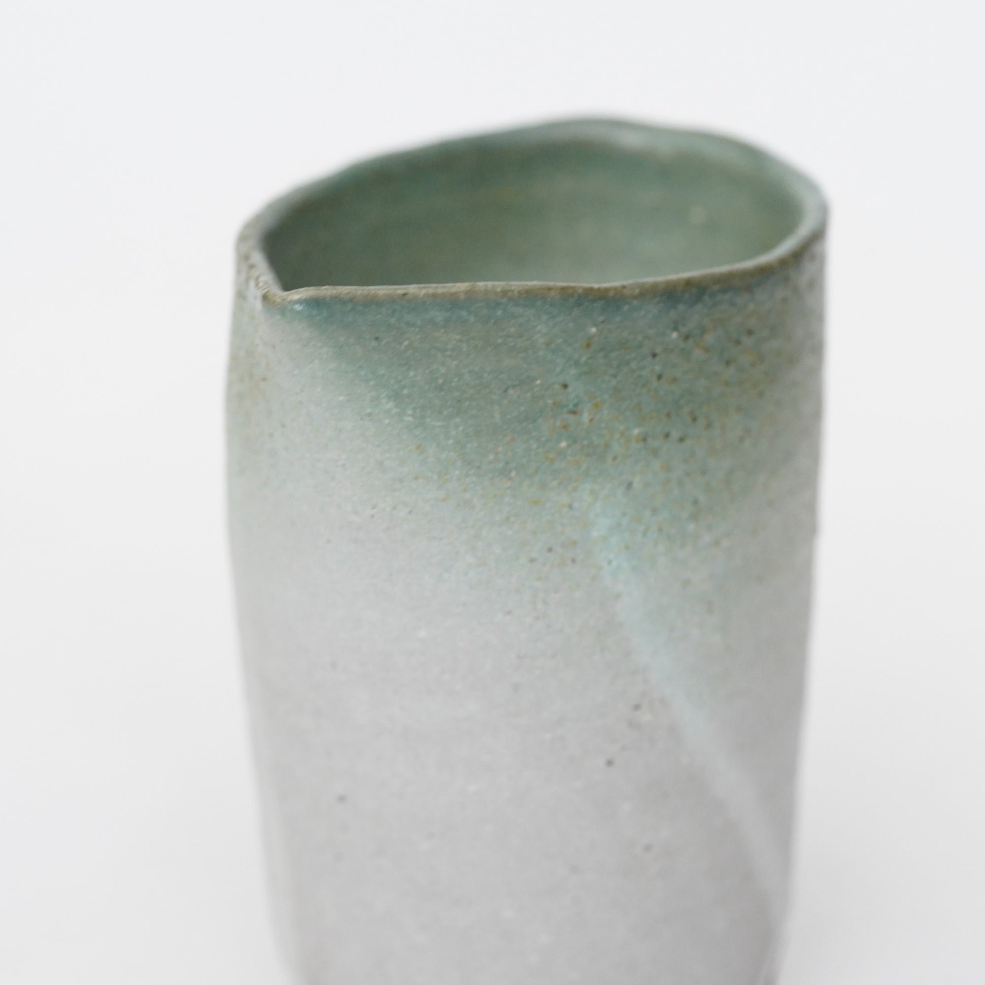 【野口悦士】緑白釉ピッチャー