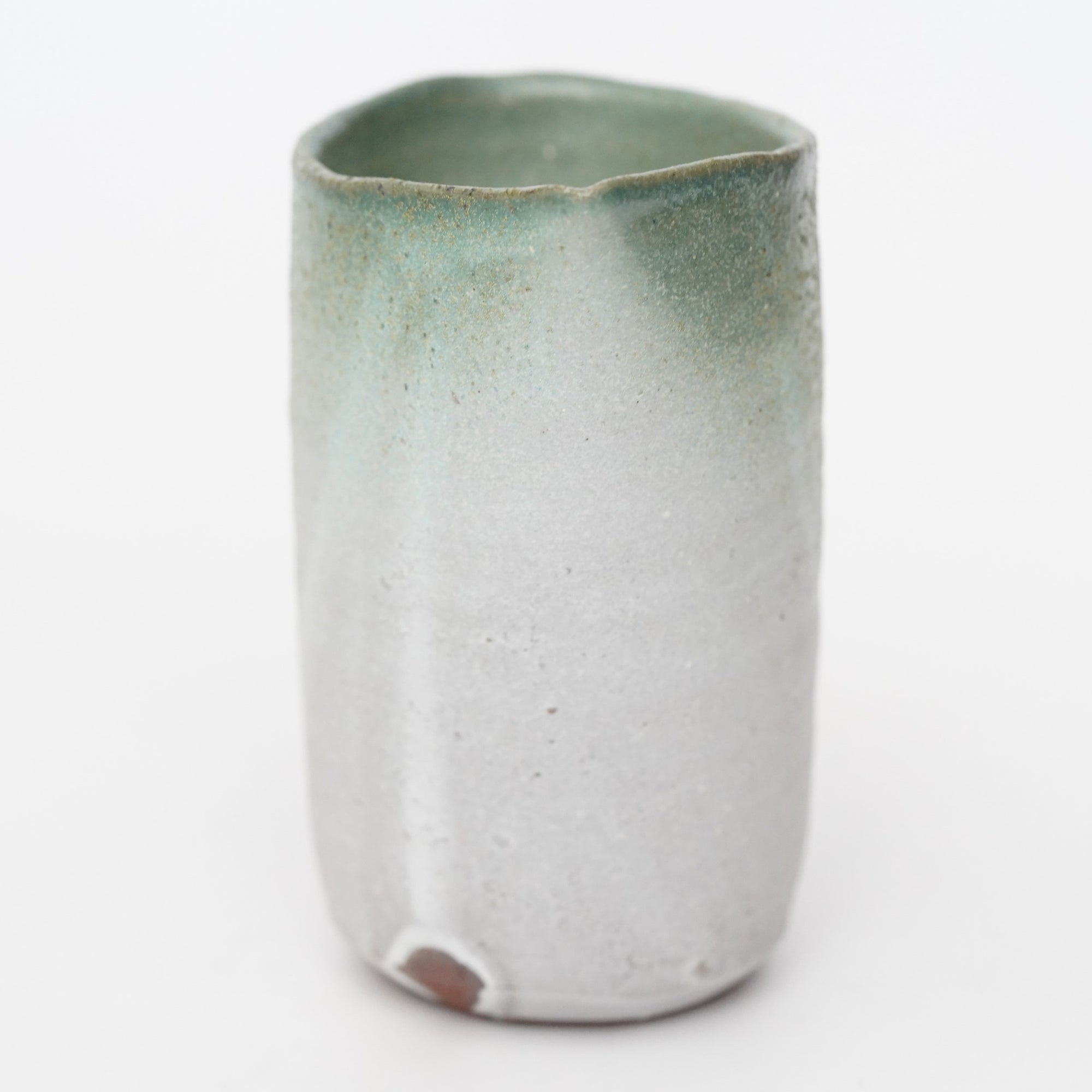 【野口悦士】緑白釉ピッチャー