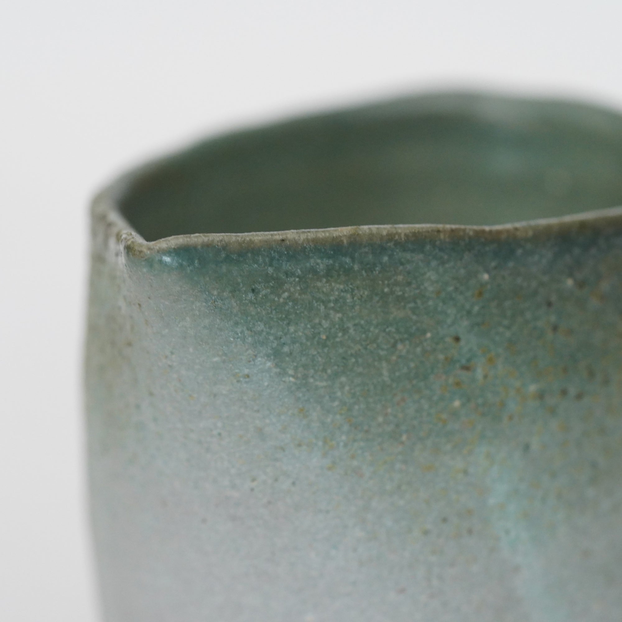 【野口悦士】緑白釉ピッチャー