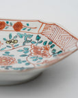 square flower patterned diamond-shaped plate