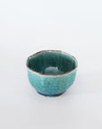 【Kazuhiko Kudo】Green Kohiki octagonal small bowl
