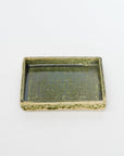 Oribe cloth grain square 4-inch plate