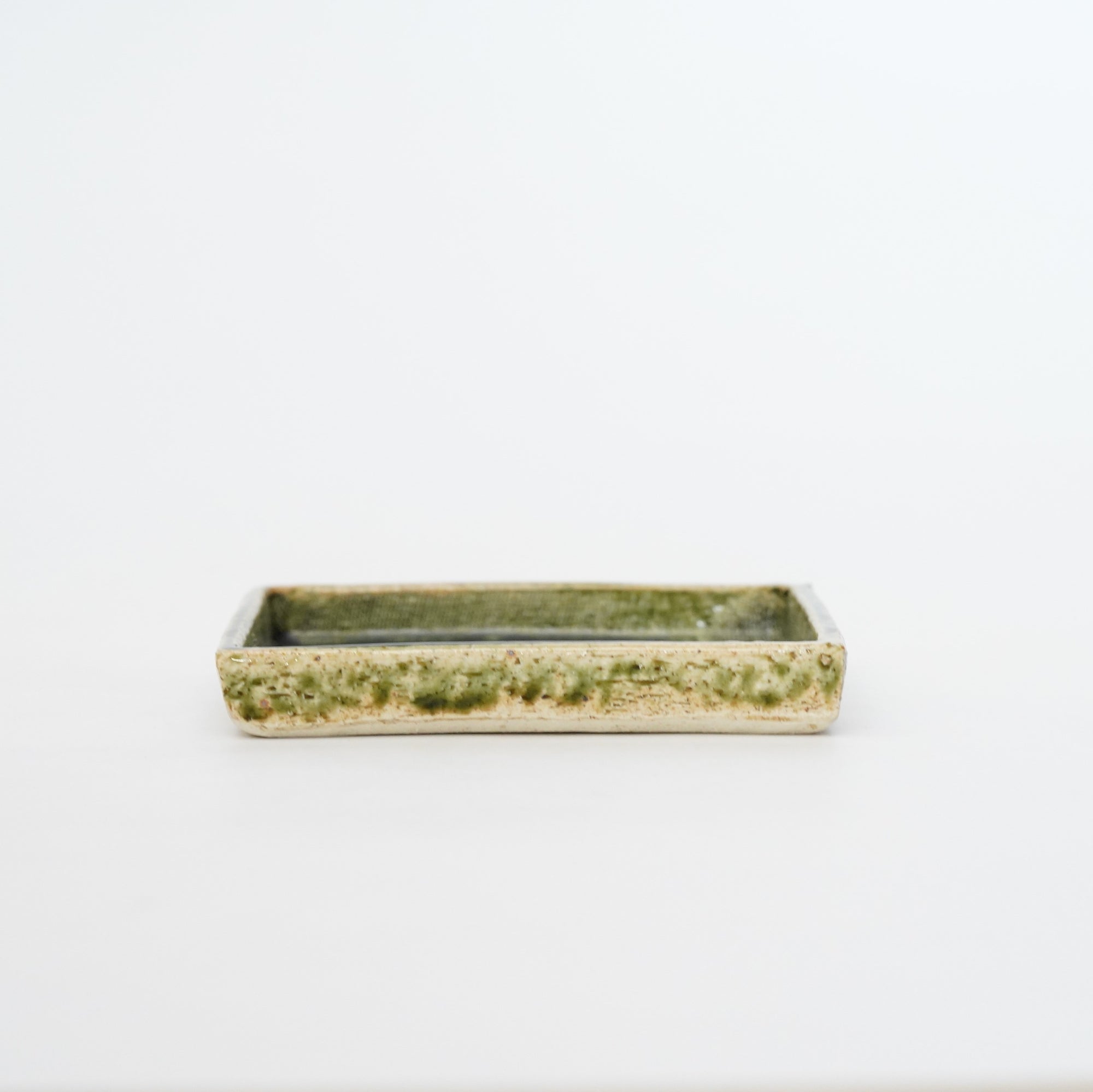 織部布目正角4寸皿