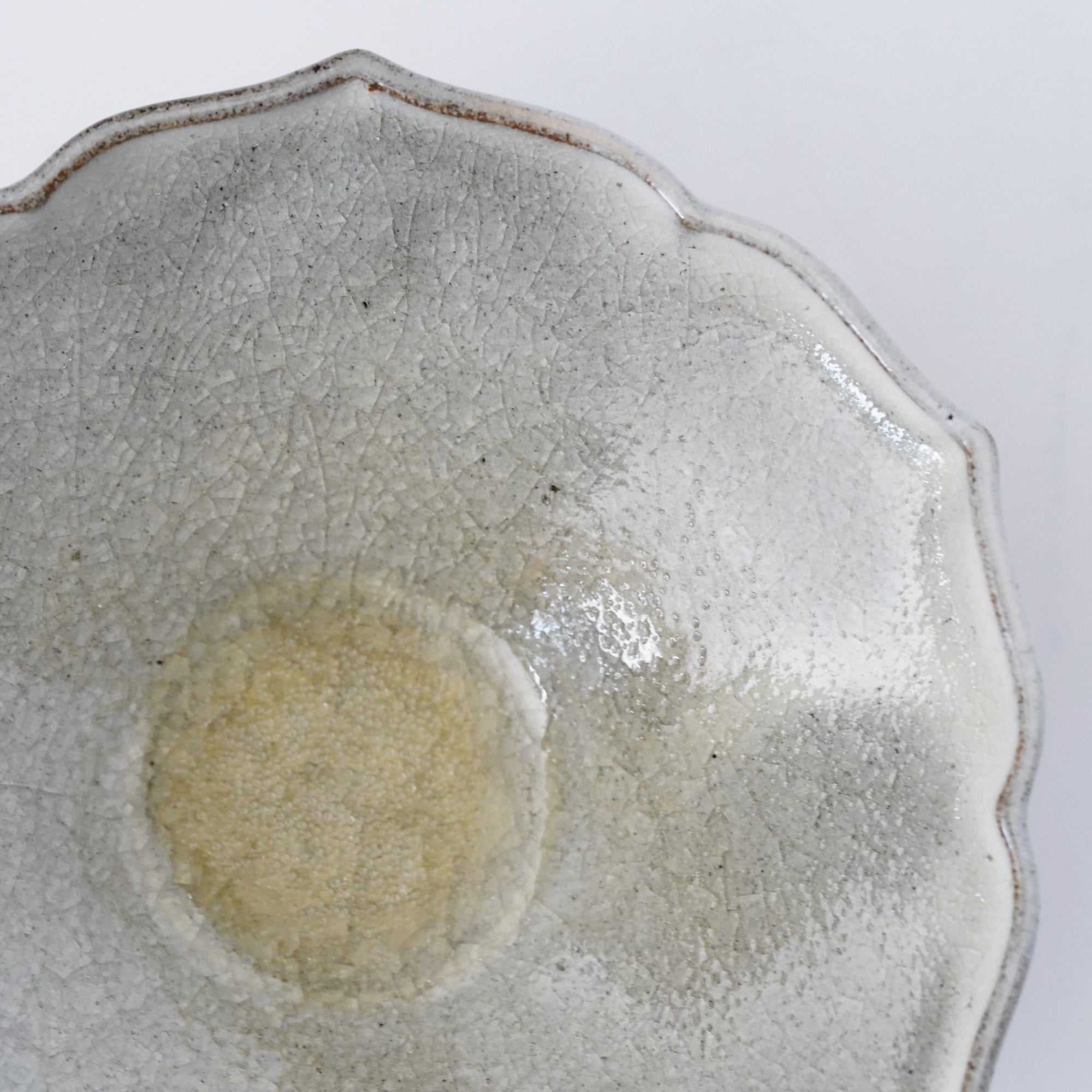 【Hideki Yamamoto】Glass glazed morning glory shaped bowl Small