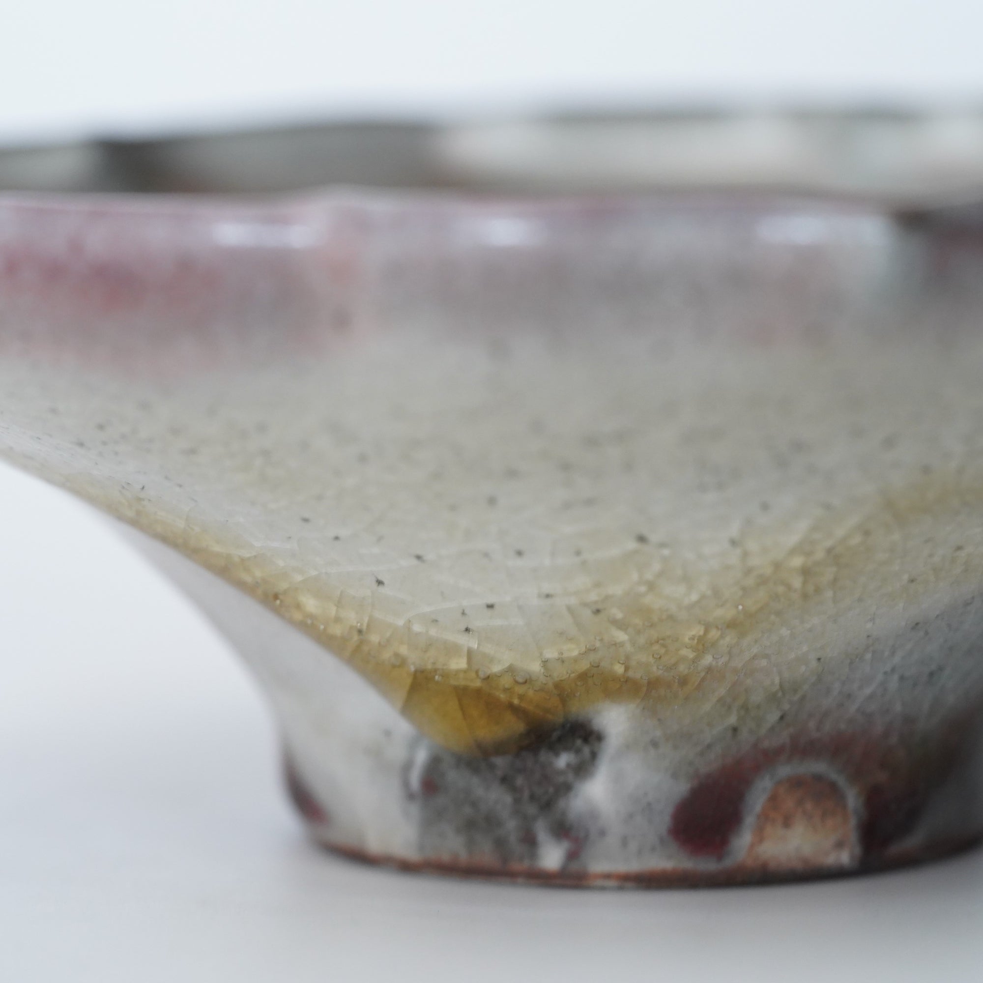 【Hideki Yamamoto】Glass glazed morning glory shaped bowl Small