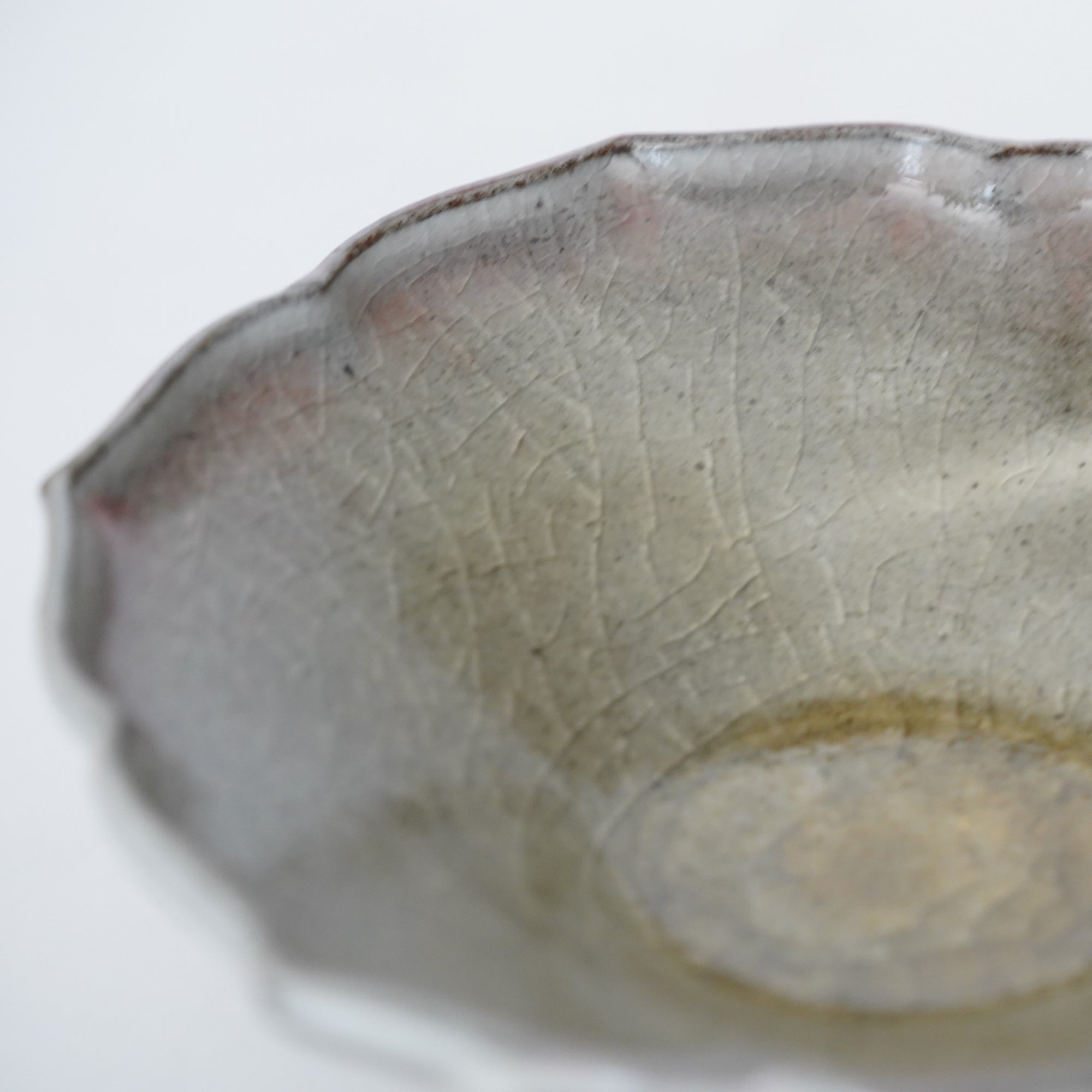 【Hideki Yamamoto】Glass glazed morning glory shaped bowl Small