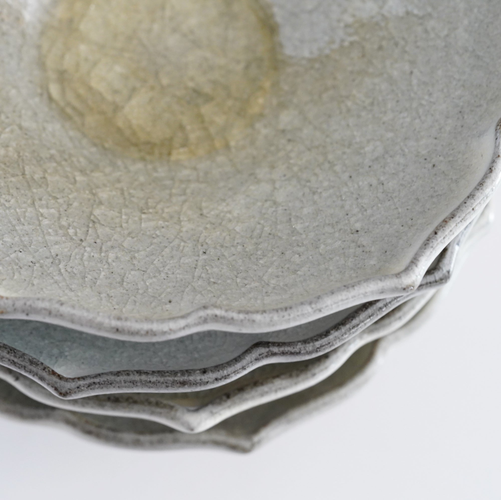 【Hideki Yamamoto】Glass glazed morning glory shaped bowl Small