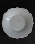 【文祥窯】白磁型打稜花5寸皿