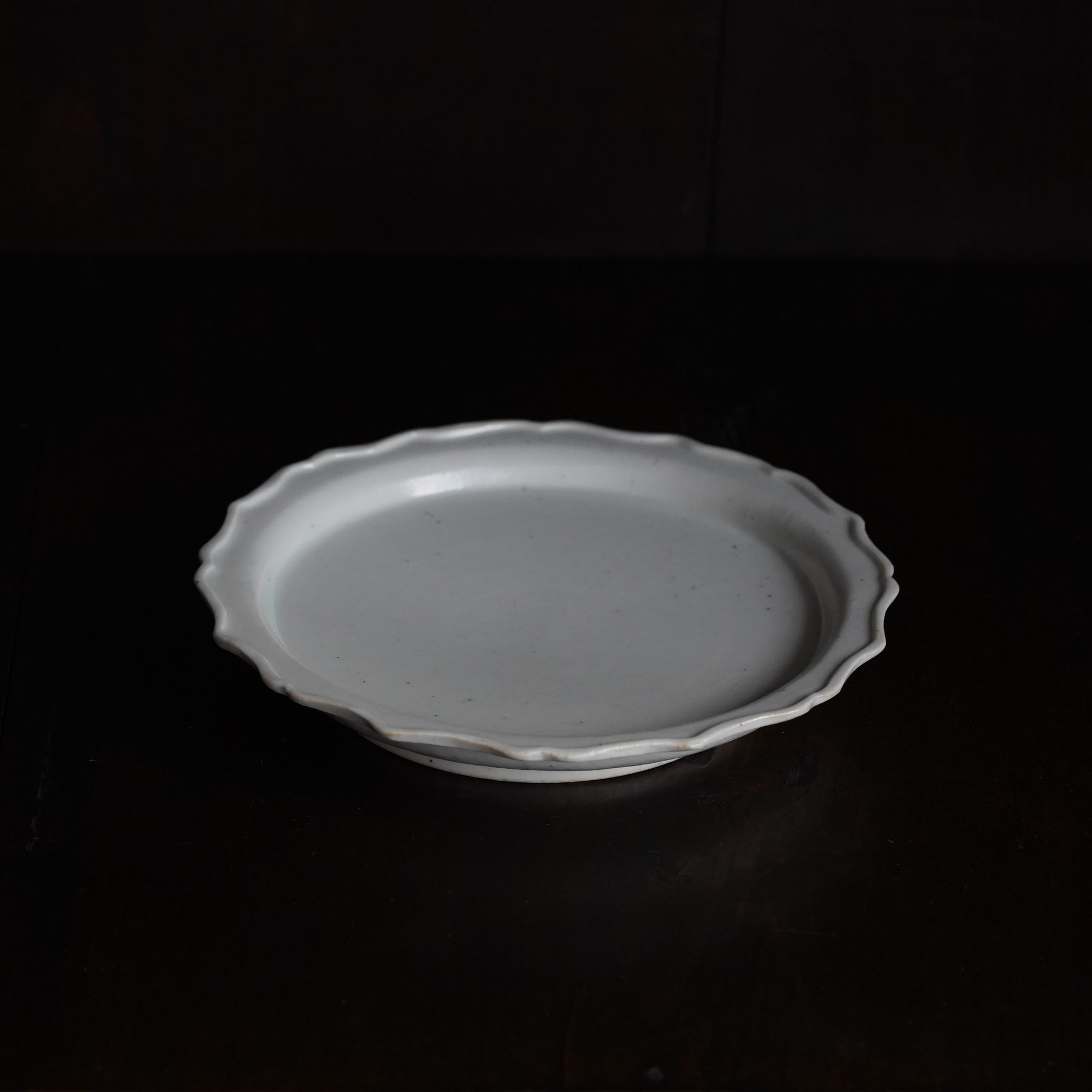 【文书画】白瓷5寸花缘盘