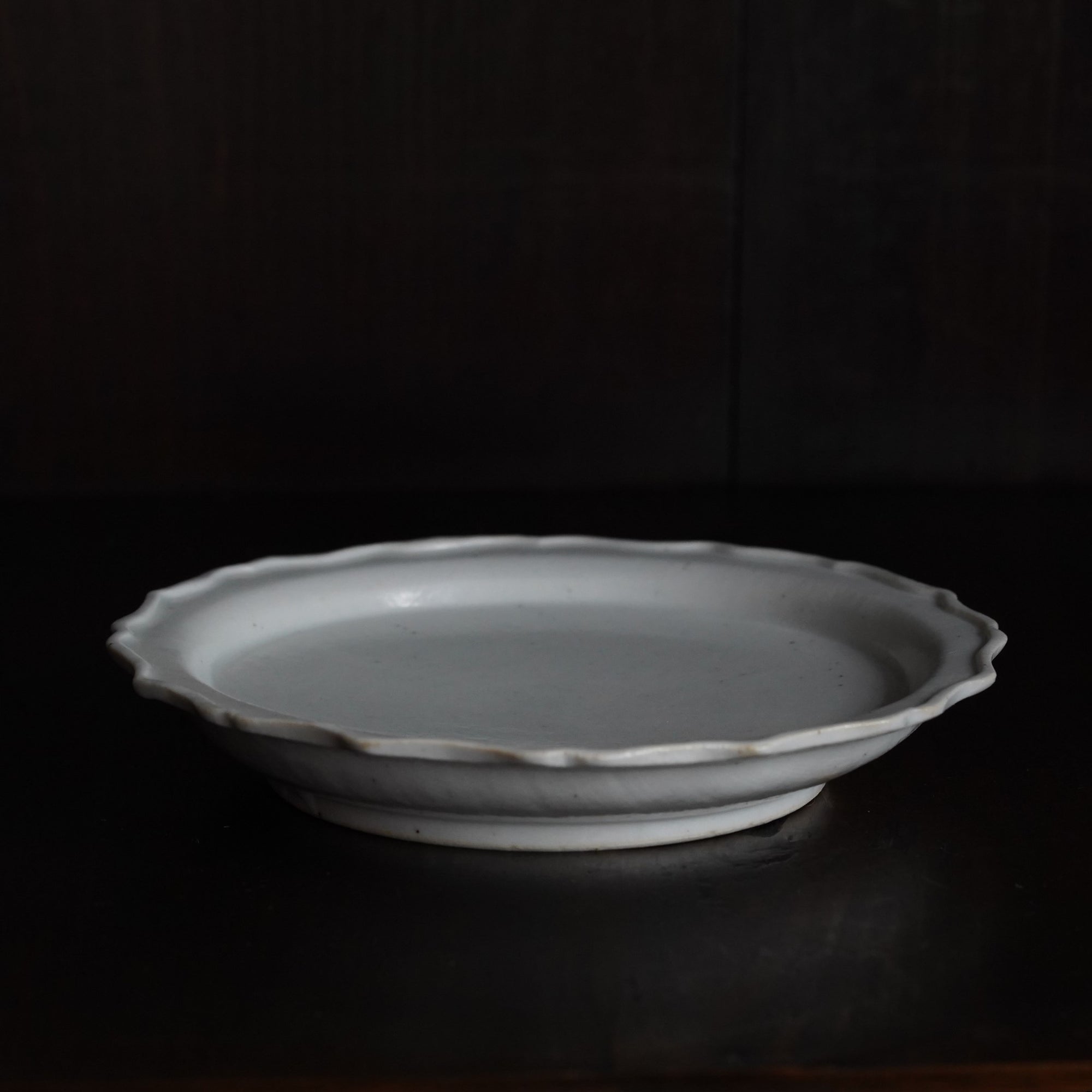 【文书画】白瓷5寸花缘盘