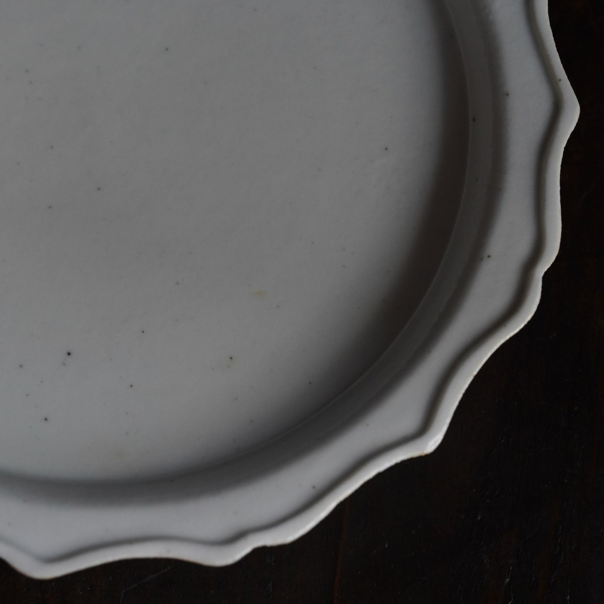 【文书画】白瓷5寸花缘盘