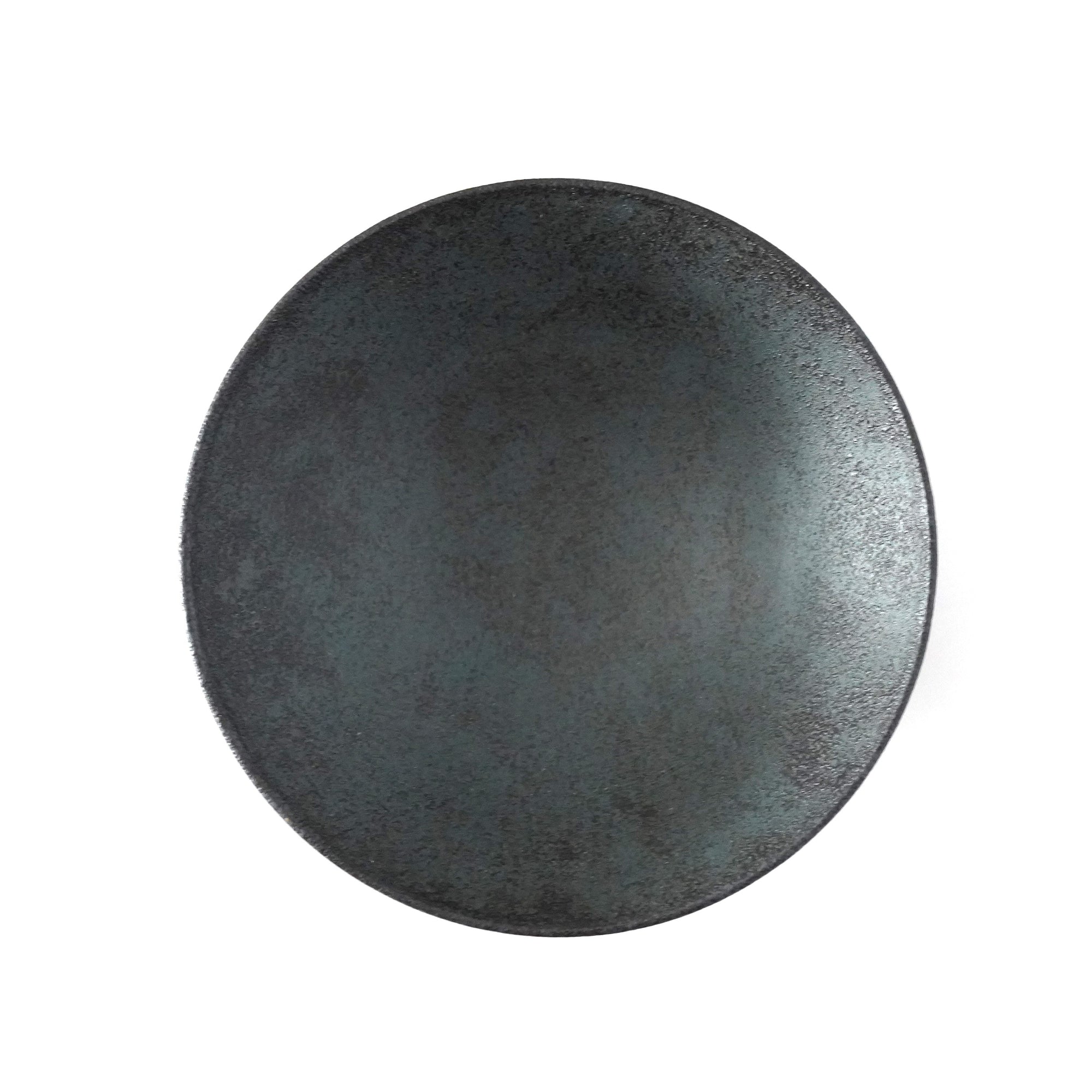 【Eiichi Shibuya】地ノ器 edged bowl small verdigris blue