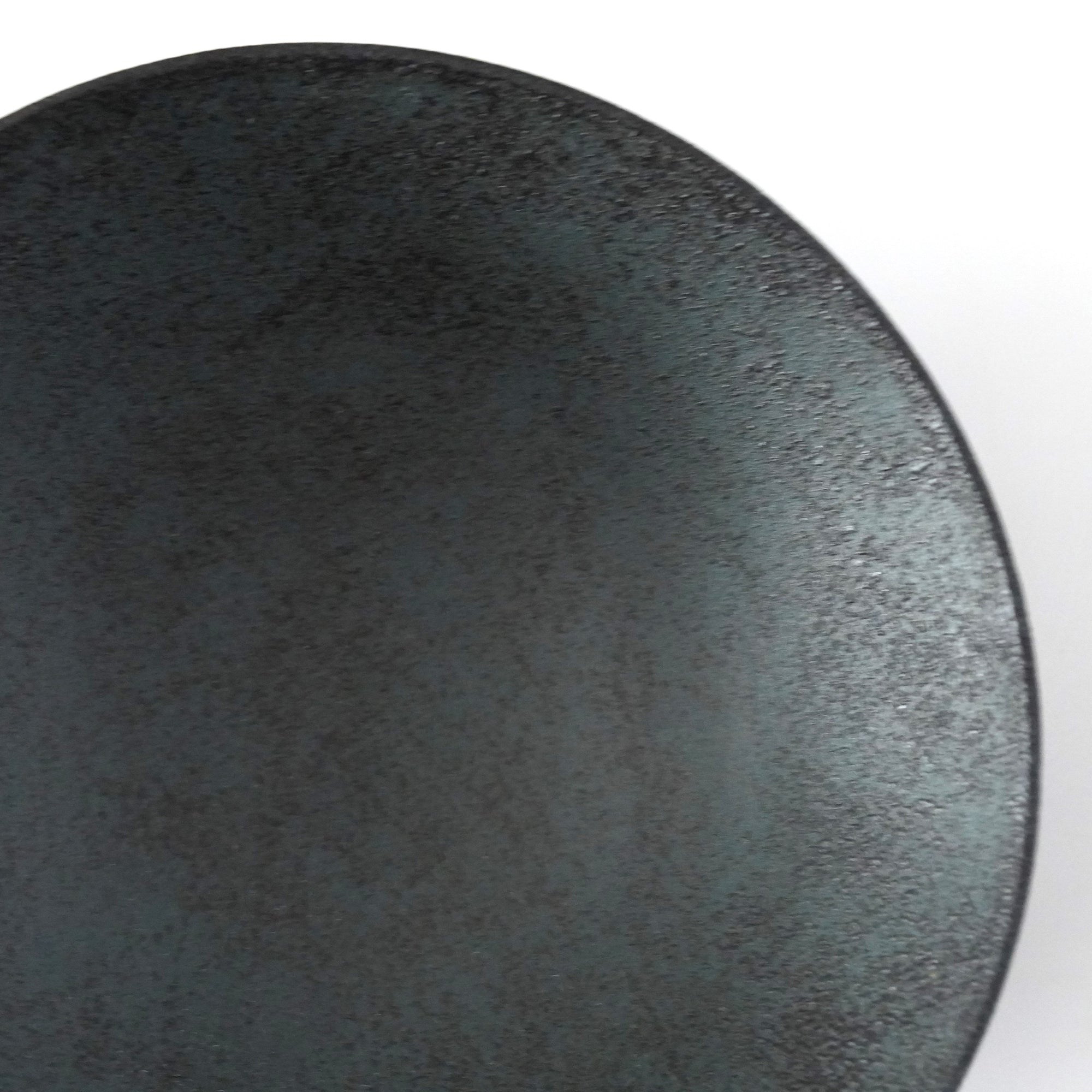 【Eiichi Shibuya】地ノ器 edged bowl small verdigris blue