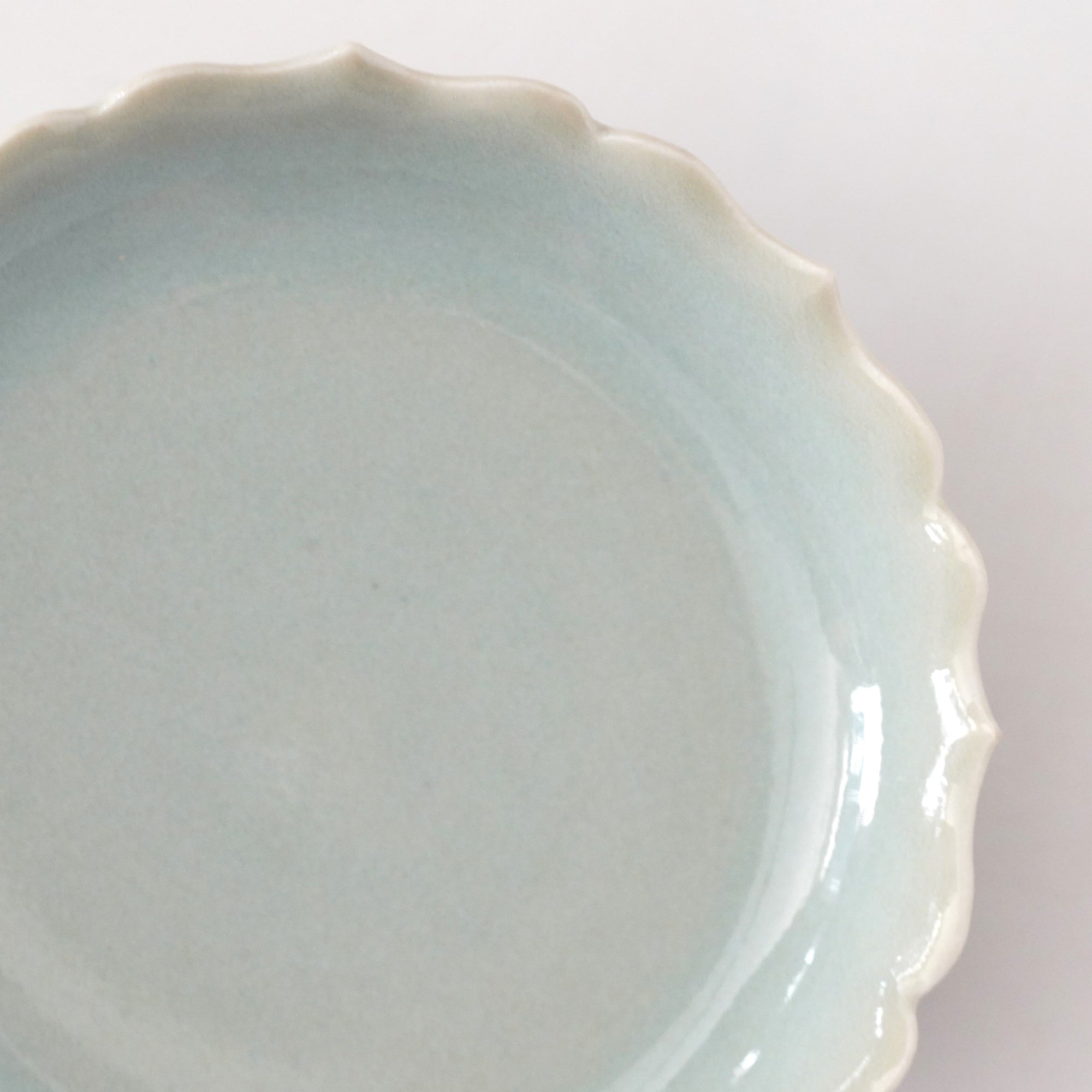 【木山卓】粉青瓷圈花手盐盘