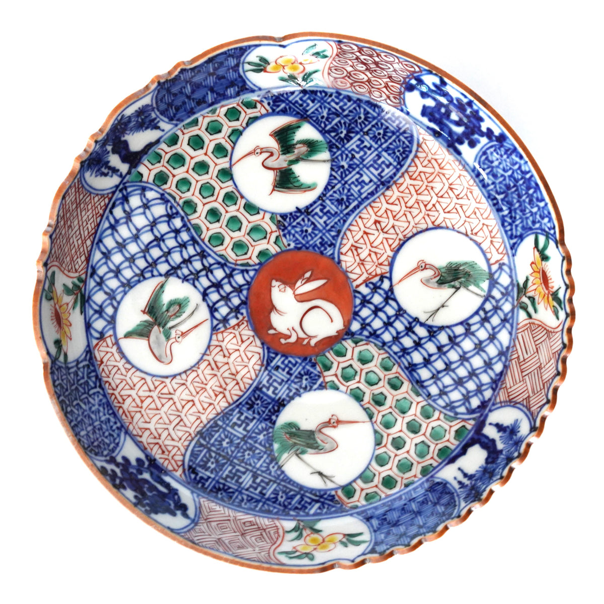 最終処分 青磁 菓子鉢 鶴 加藤捷信 作