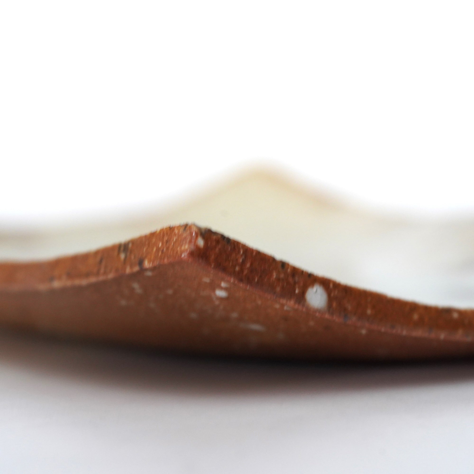 Shigaraki ash glaze long square plate