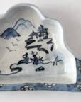 山型向付 染山水