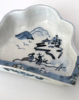 山型向付 染山水