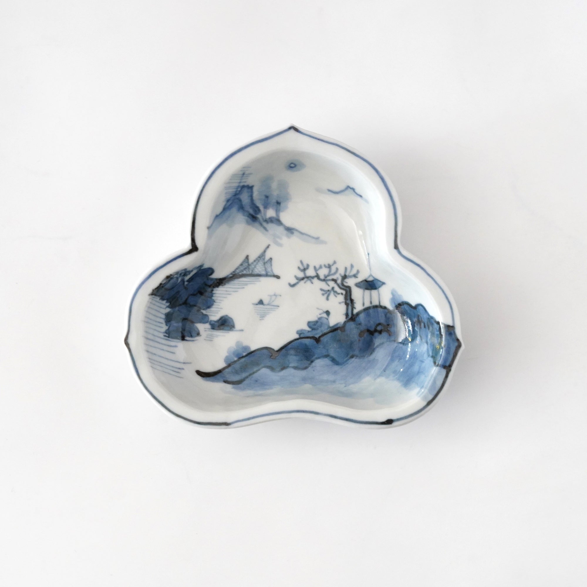 松型向付 染山水