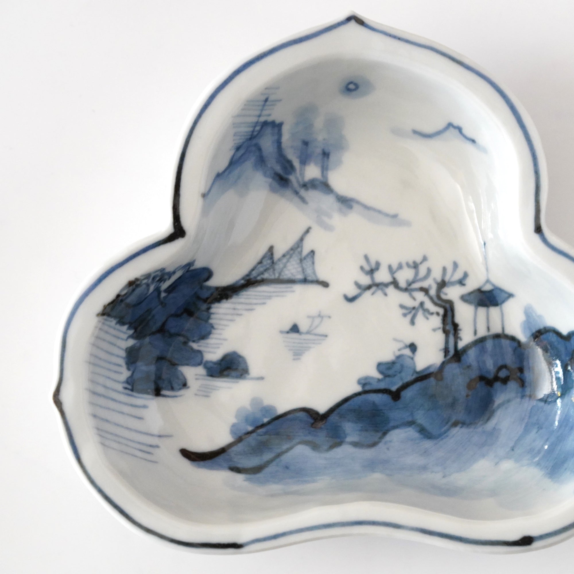 松型向付 染山水
