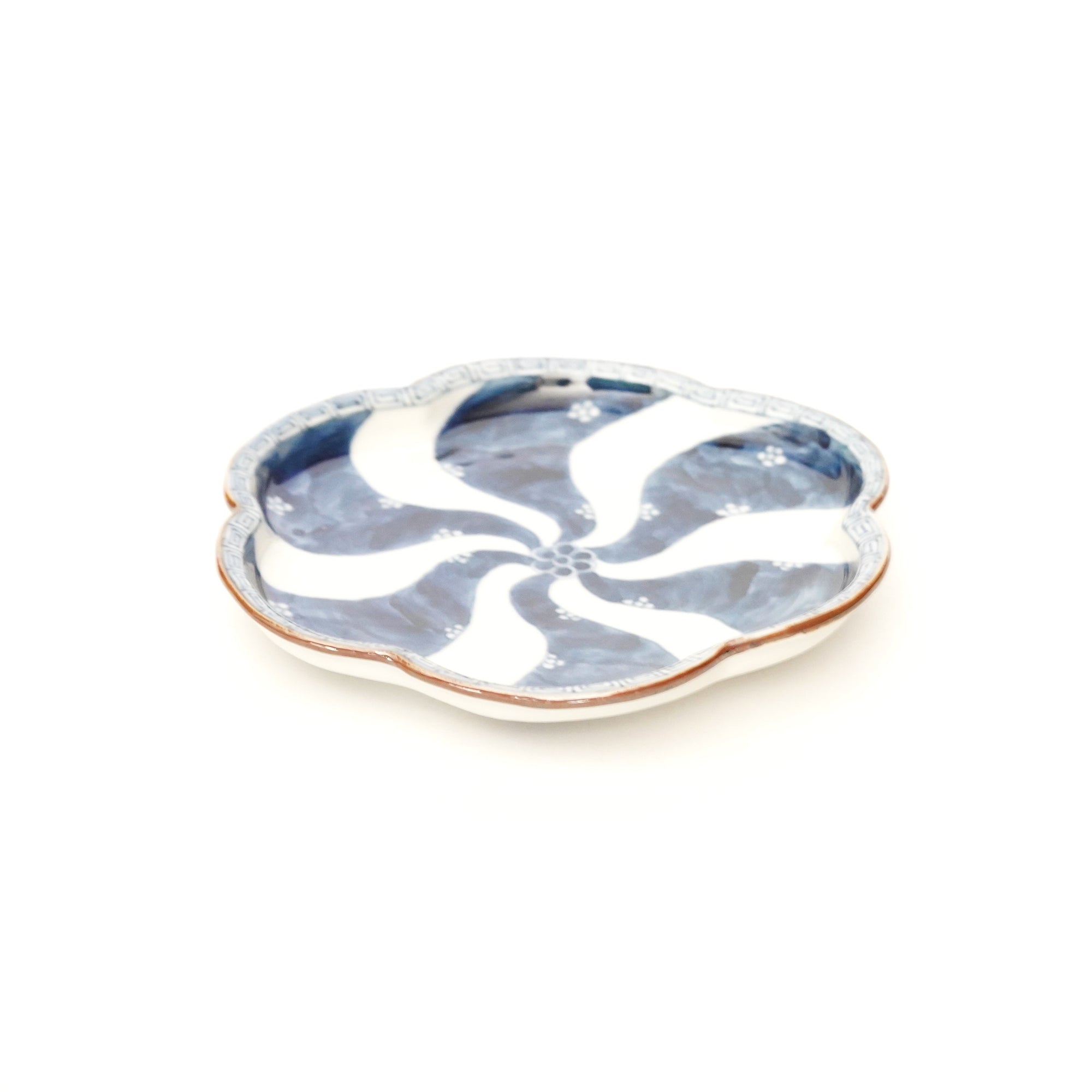 5.5寸輪花皿 ネジ祥瑞