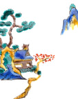 3.5寸四方皿 古九谷山水