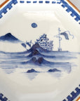 染付山水八角向付
