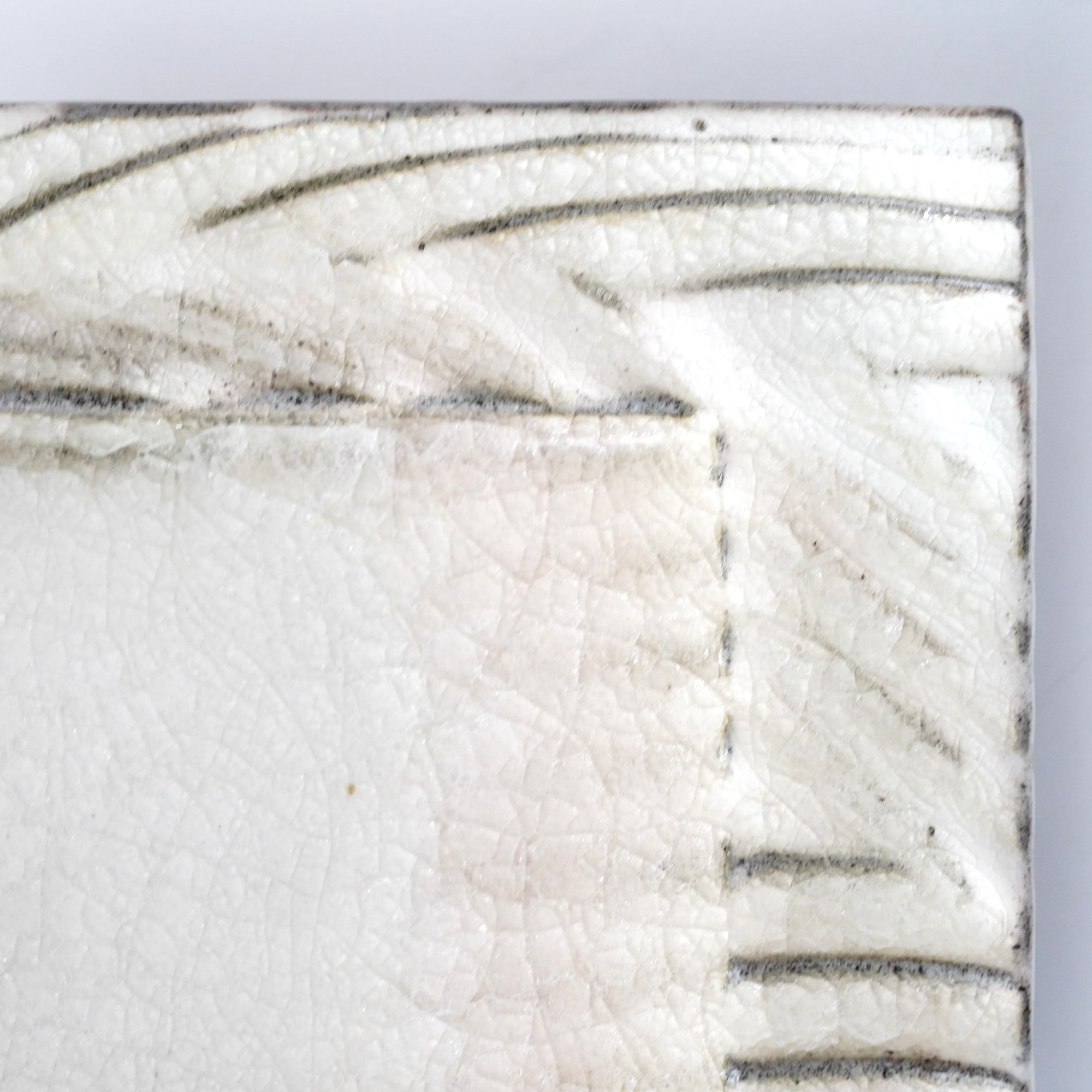 【Hideki Yamamoto】Glass glazed Mishima-de hexagonal plate