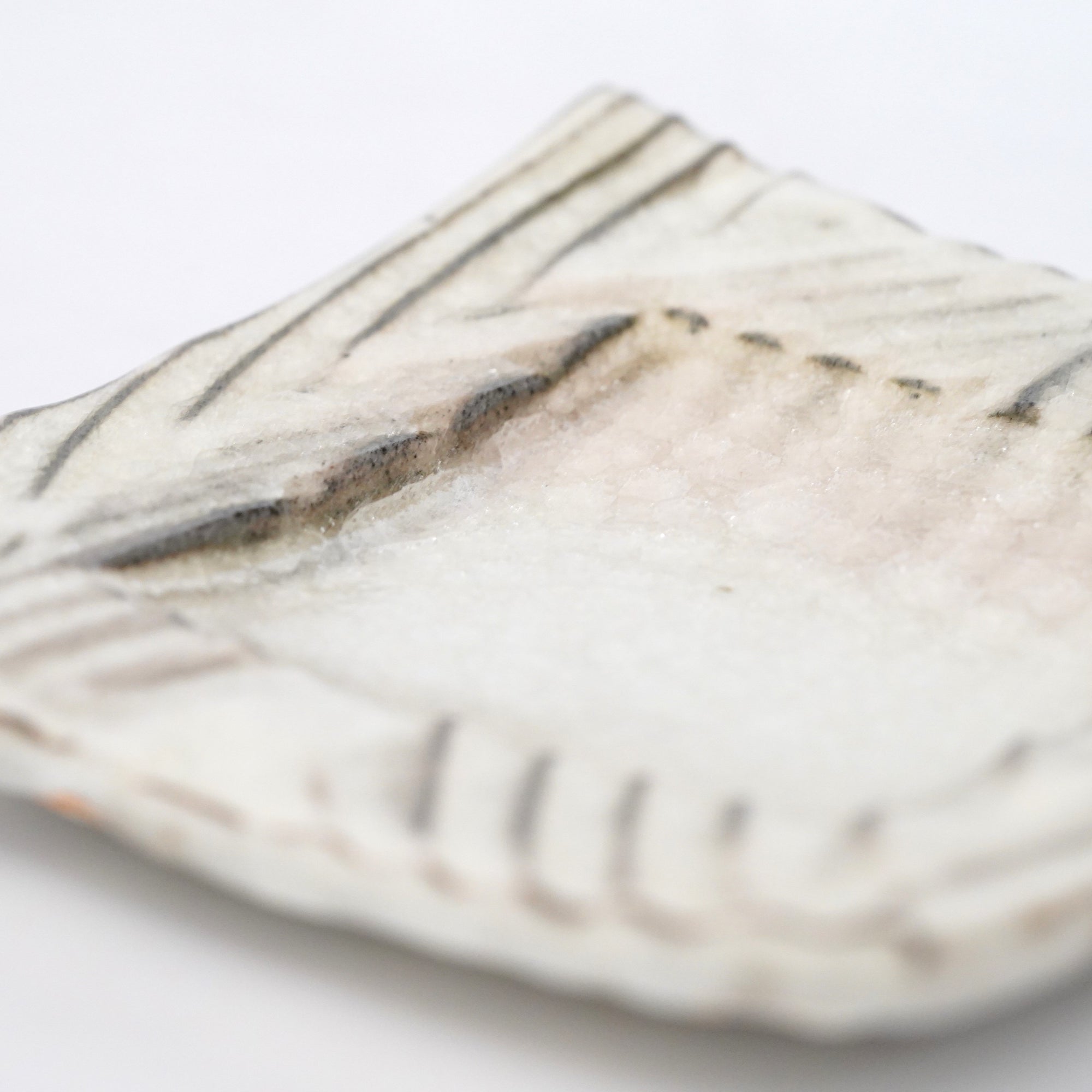 【Hideki Yamamoto】Glass glazed Mishima-de hexagonal plate