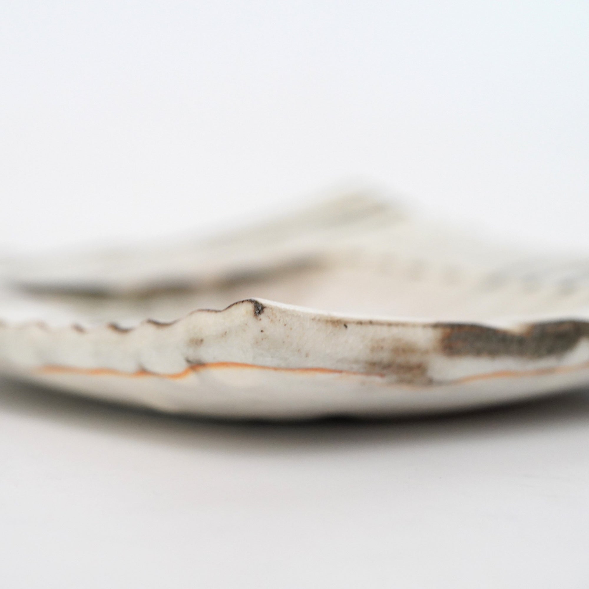 【Hideki Yamamoto】Glass glazed Mishima-de hexagonal plate