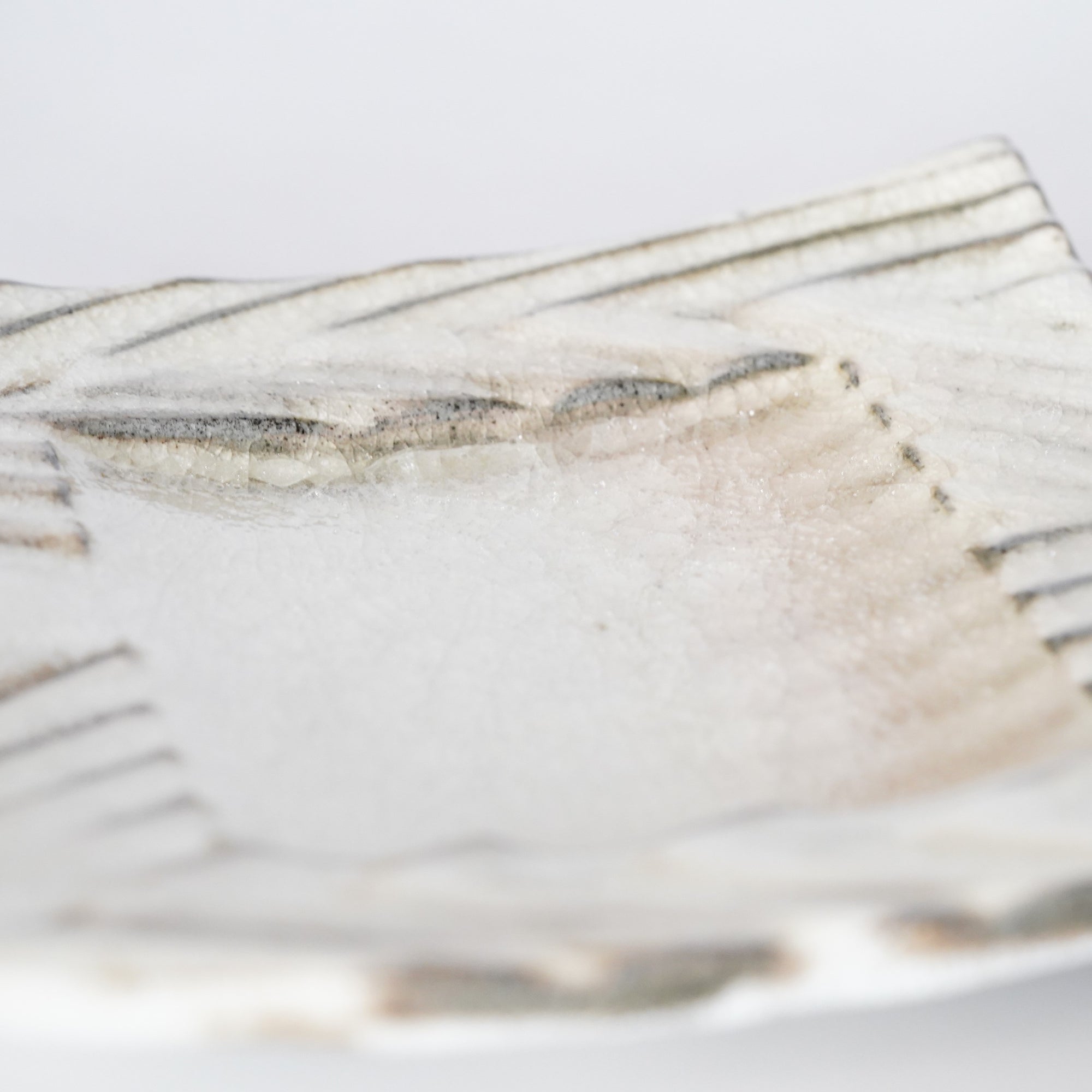 【Hideki Yamamoto】Glass glazed Mishima-de hexagonal plate