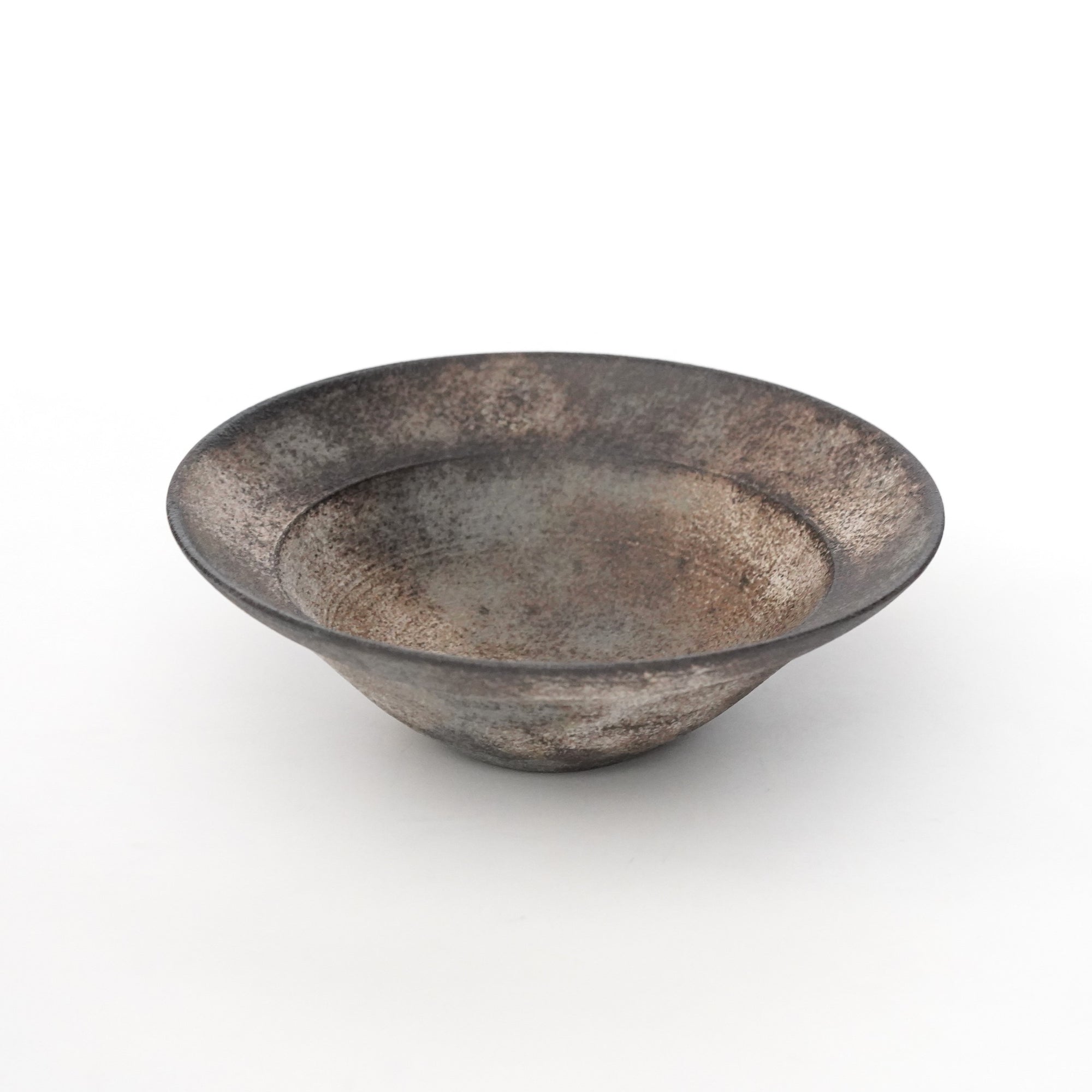 【Eiichi Shibuya】地ノ器 edged bowl small verdigris blue