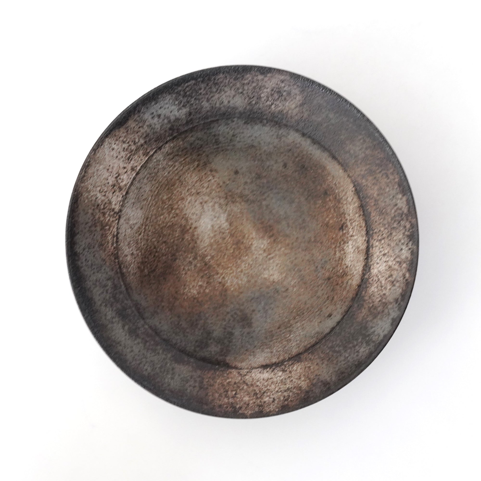 【Eiichi Shibuya】地ノ器 edged bowl small verdigris blue