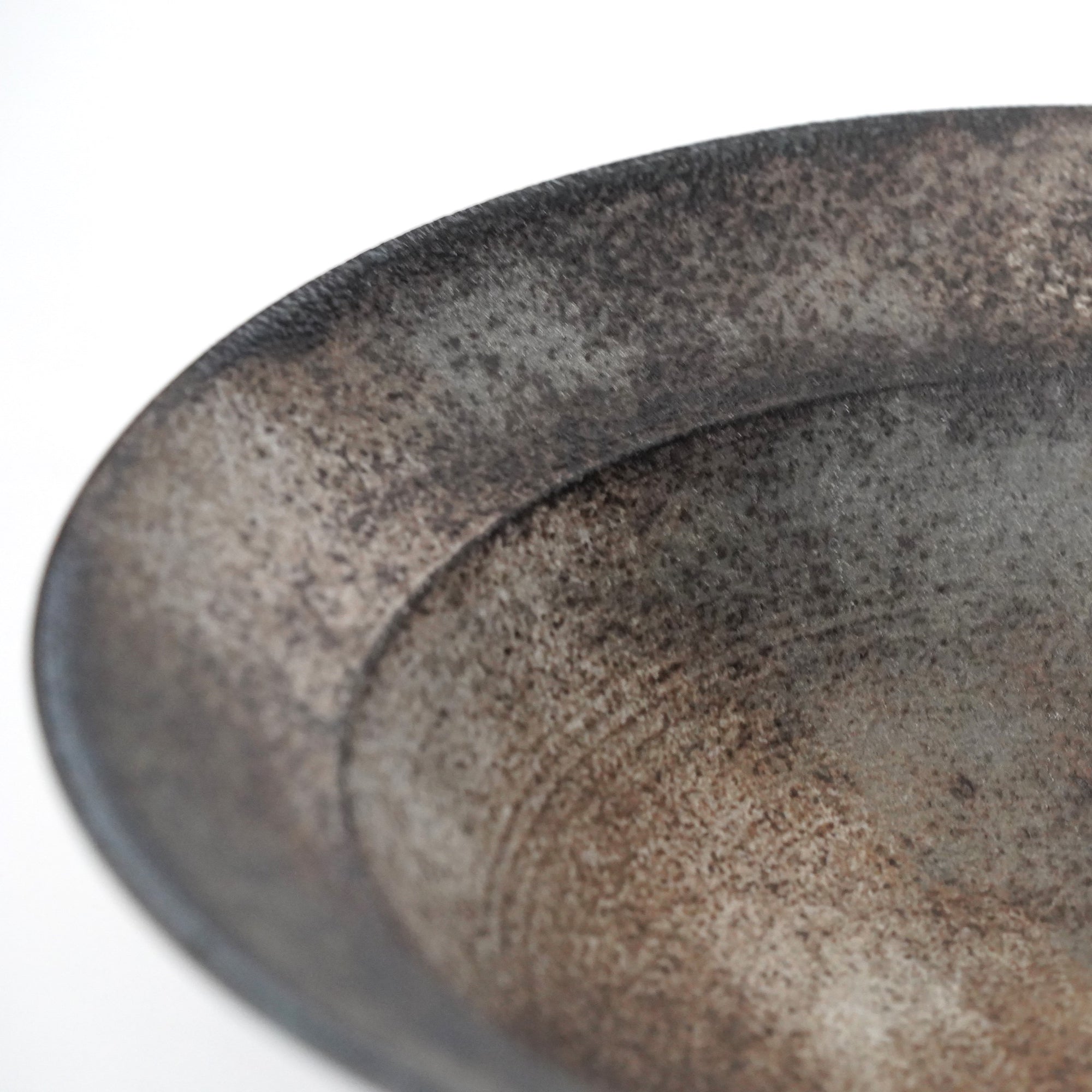【Eiichi Shibuya】地ノ器 edged bowl small verdigris blue
