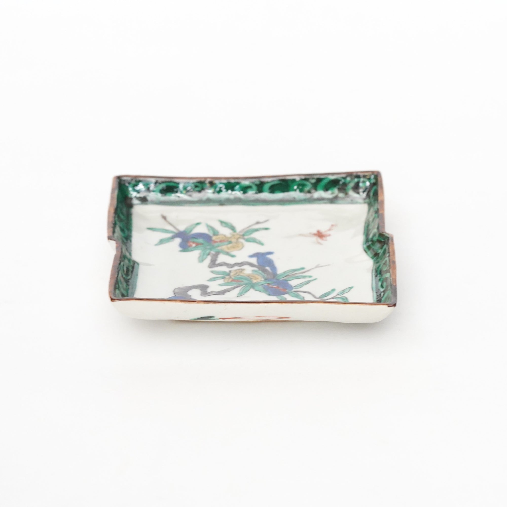 【廣野俊彦】古九谷鳥蝶柘榴絵変偏皿