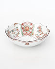 Akae flowers and birds Banreki Fukurokuju small bowl of quince