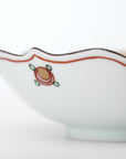 Akae flowers and birds Banreki Fukurokuju small bowl of quince