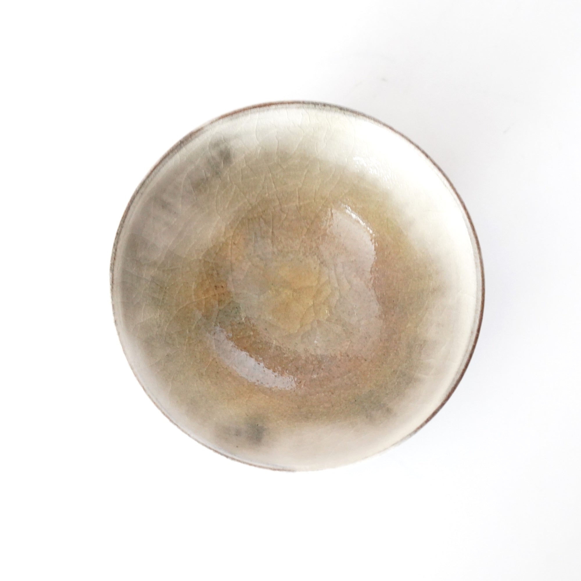【Hideki Yamamoto】Glass glazed morning glory shaped bowl Small