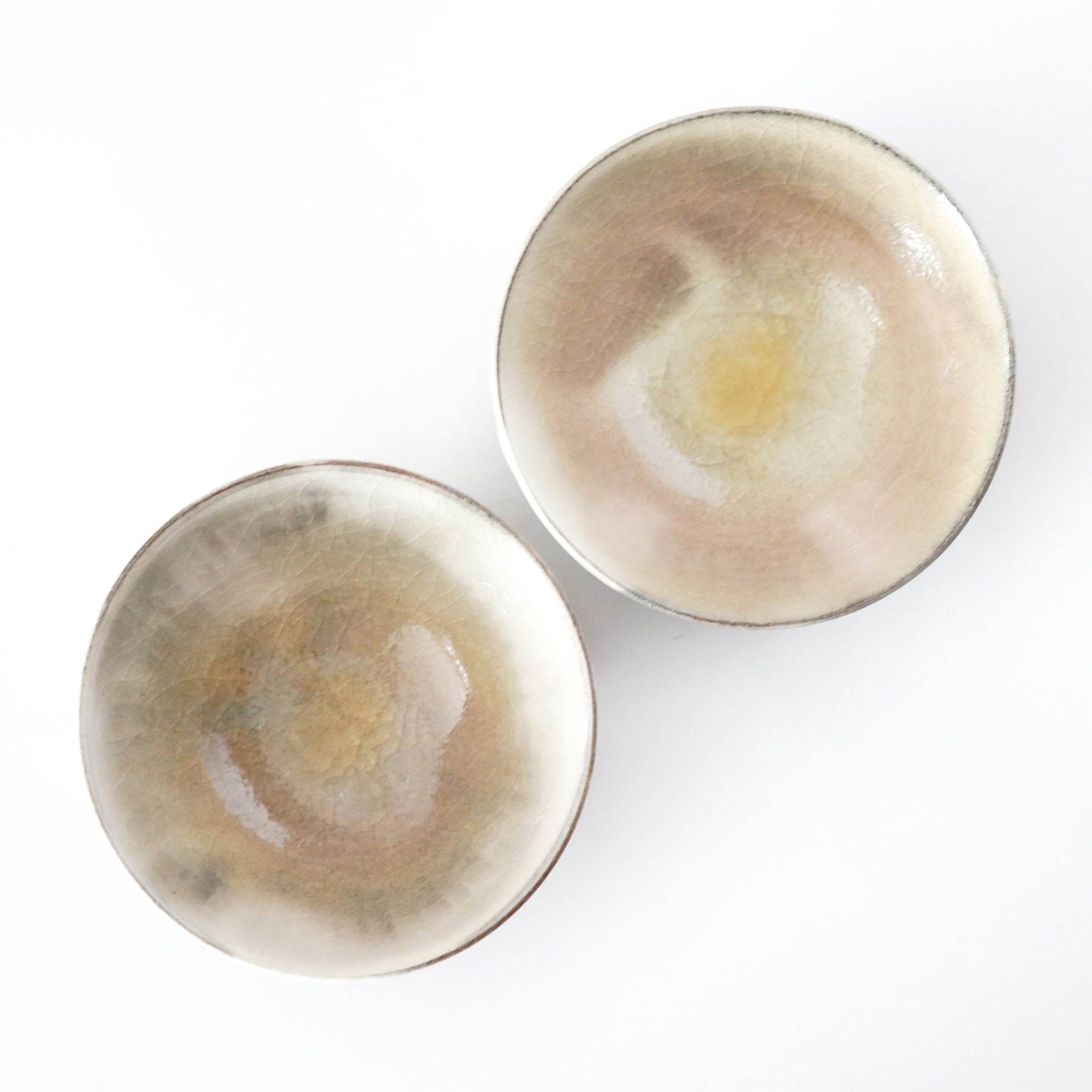 【Hideki Yamamoto】Glass glazed morning glory shaped bowl Small
