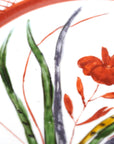 【廣野俊彦】赤絵菖蒲格子文皿
