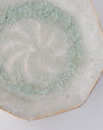 【雪ノ浦裕一】灰釉花文八角高台豆皿