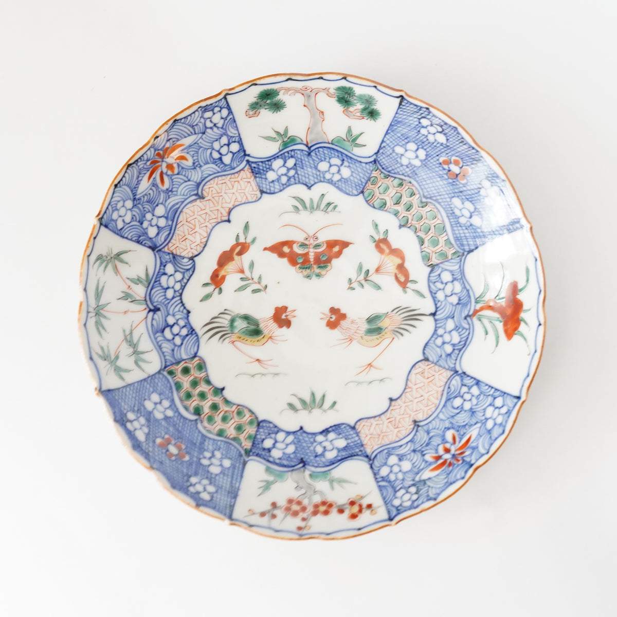 鳥文大皿　(加藤 釥 作) 鳥文大皿 (加藤 釥 作)