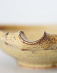 【Kazuhiko Kudo】Yellow Kohiki flat katakuchi small bowl