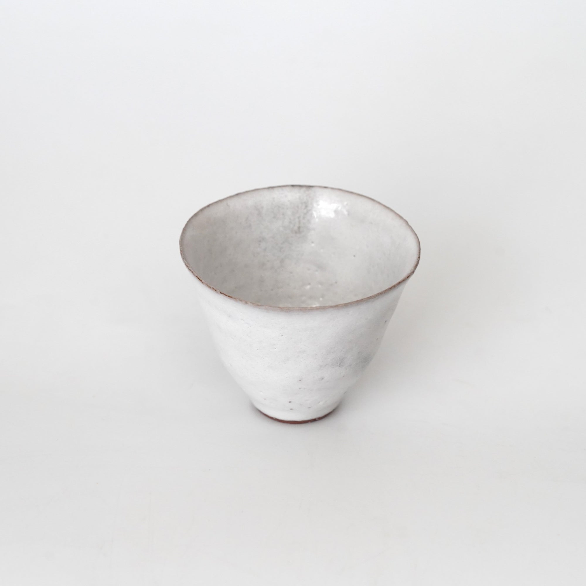 【野口悦士】白釉茶杯