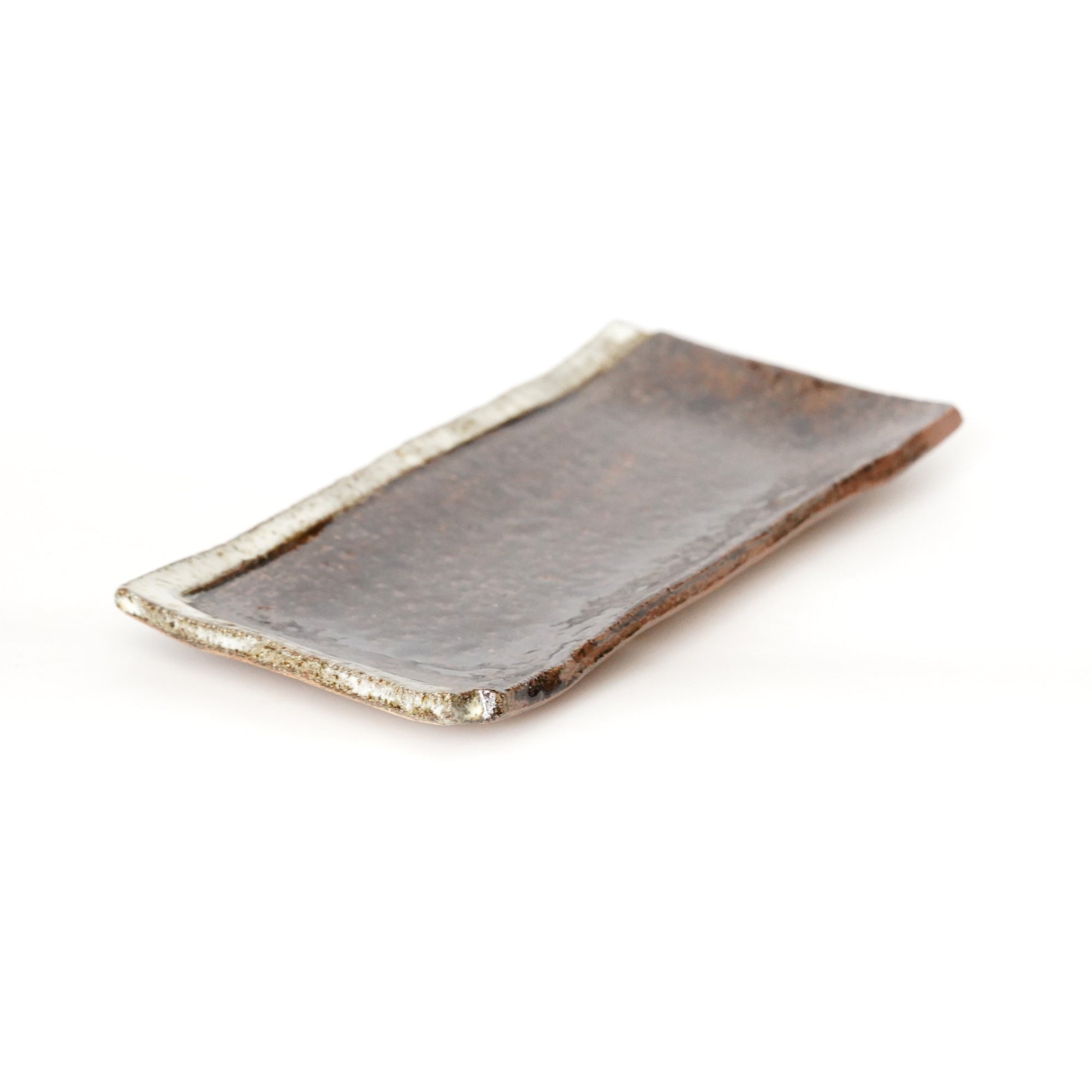 【福田和祐】朝鮮唐津変形陶板 23.5×11.5cm