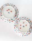 square flower patterned diamond-shaped plate
