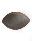 【Hideki Yamamoto】Glass glazed leaf-shaped Hakeme plate