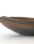 【Hideki Yamamoto】Glass glazed leaf-shaped Hakeme plate